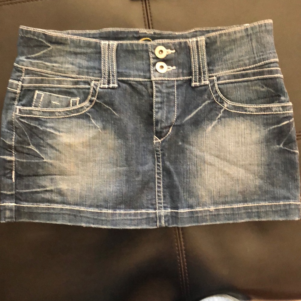 Papaya Jean Skirt
